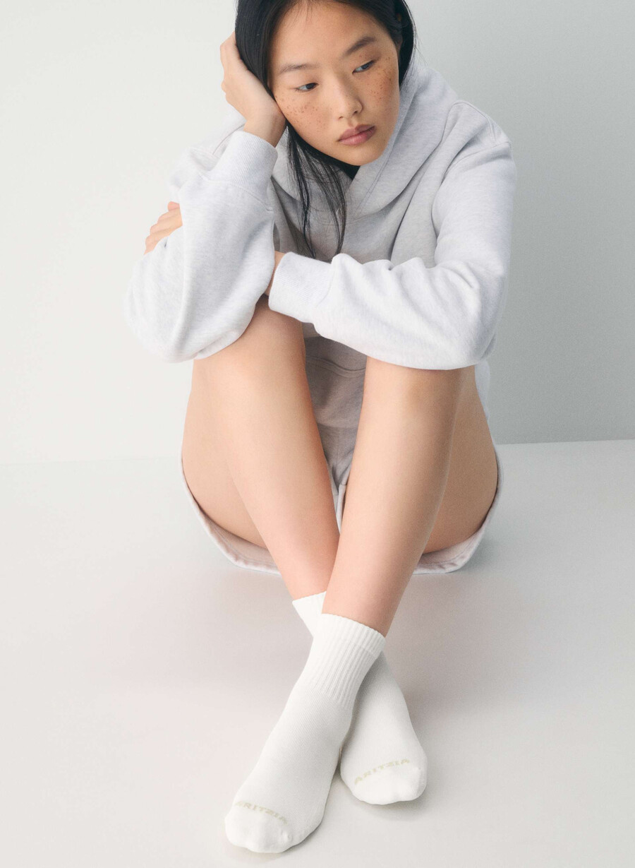 best-ever ankle sock 3er-pack weiss heather chrom