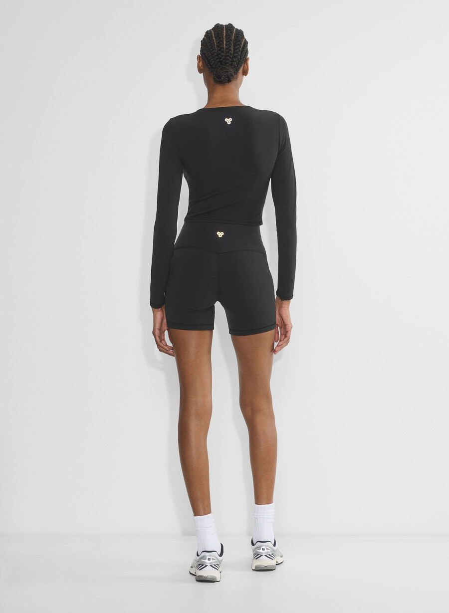 life cheeky hi-rise 5 short black