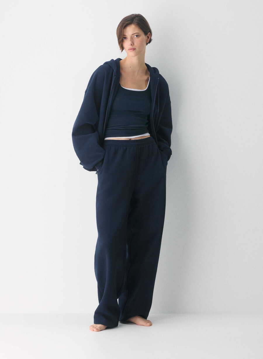 gemütliche sweatfleece boyfriend barrel sweatpant admiral