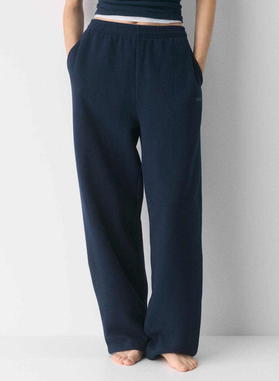 gemütliche sweatfleece boyfriend barrel sweatpant admiral