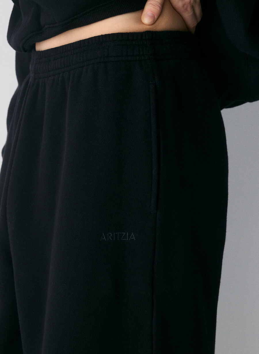gemütliche boyfriend-sweatpants aus sweatfleece schwarz