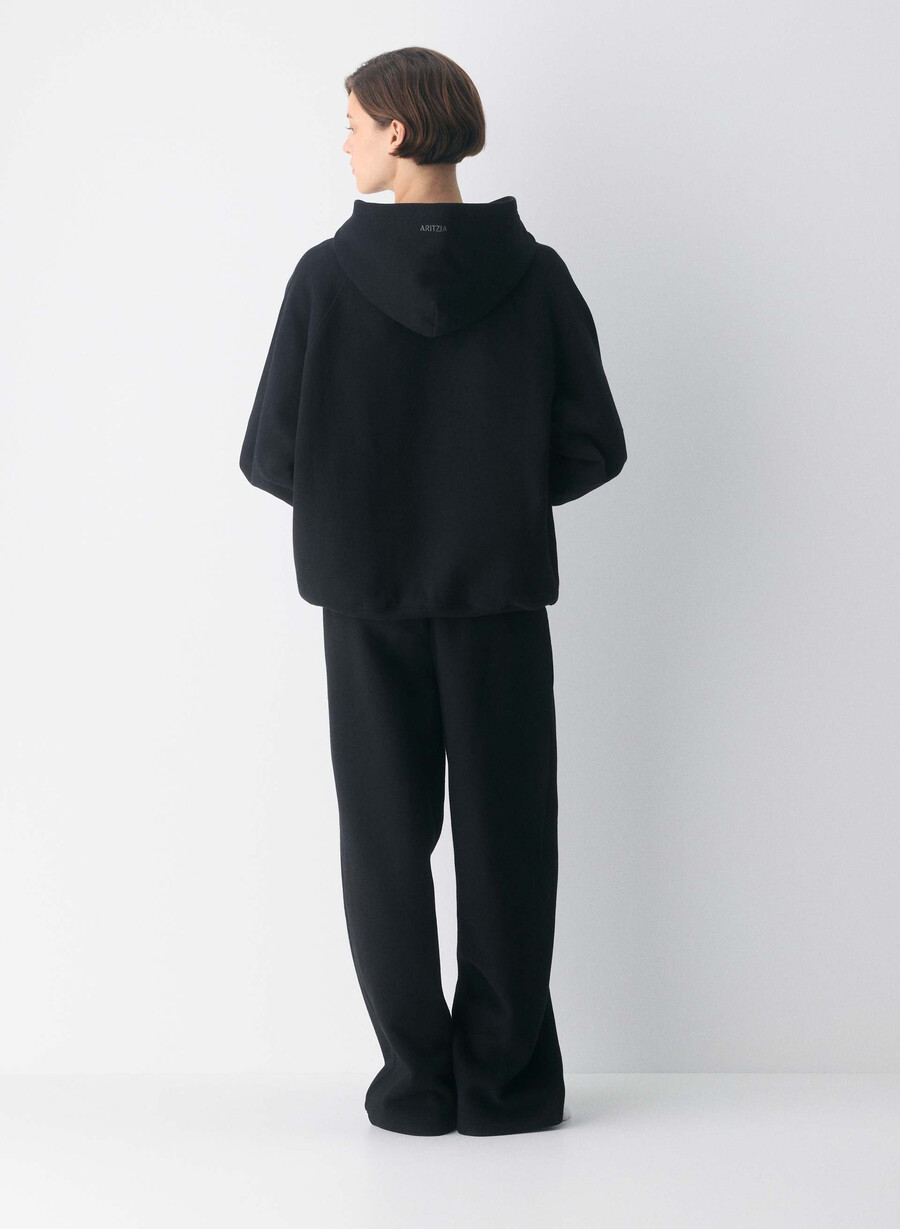 gemütliche boyfriend-sweatpants aus sweatfleece schwarz