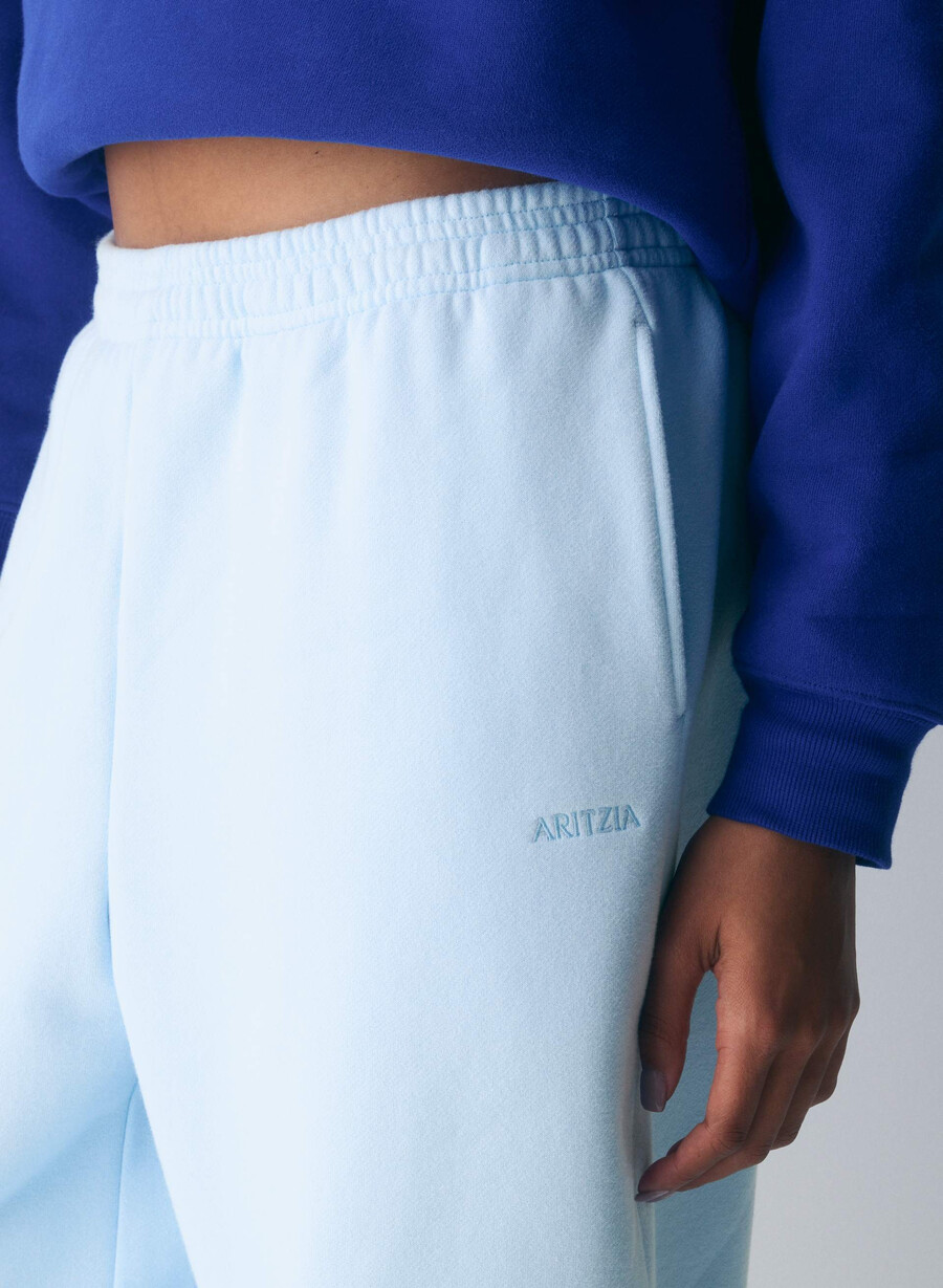 gemütliche sweatfleece boyfriend-jogginghose in villablau