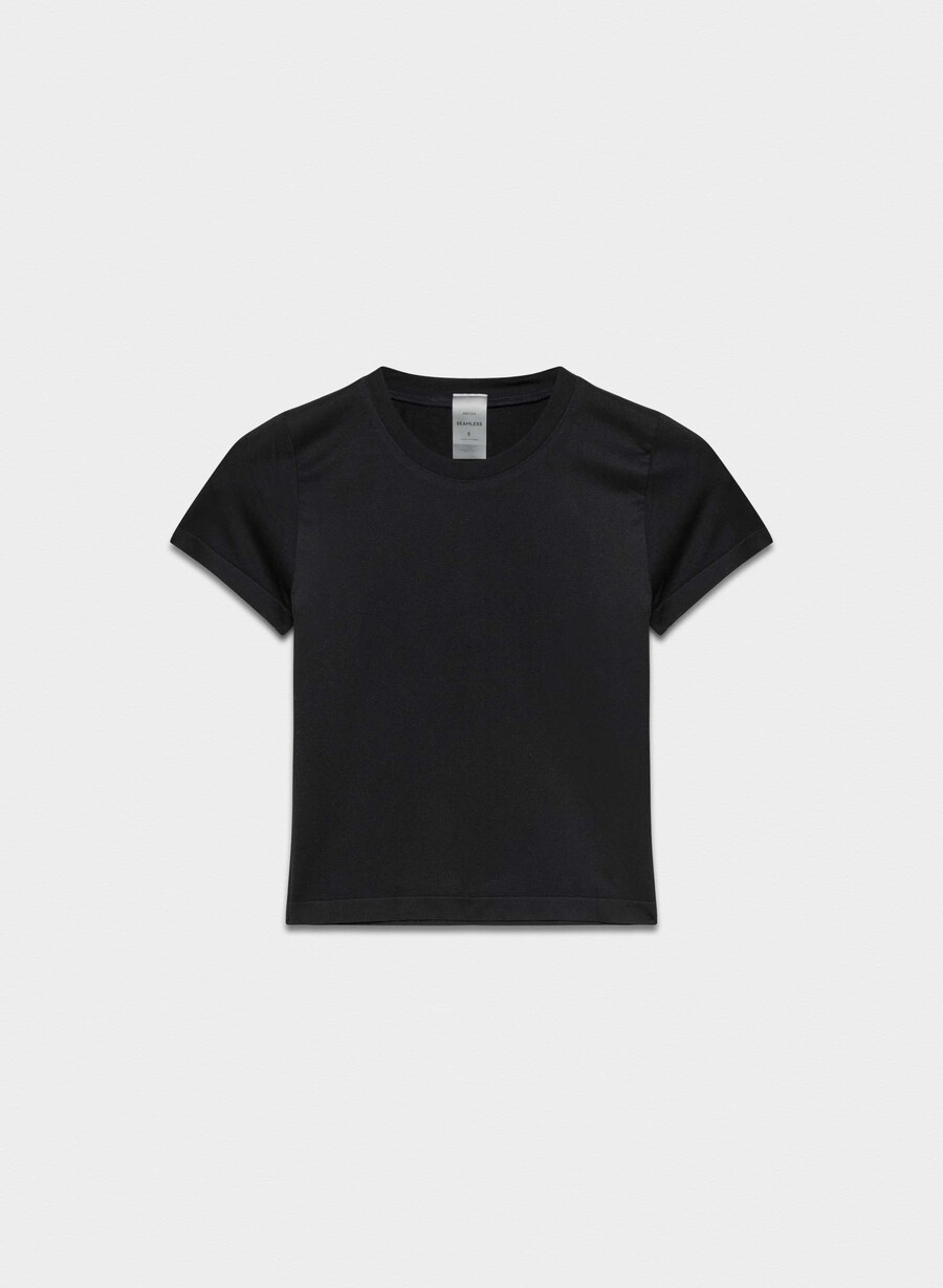 glattes nahtloses willow t-shirt schwarz