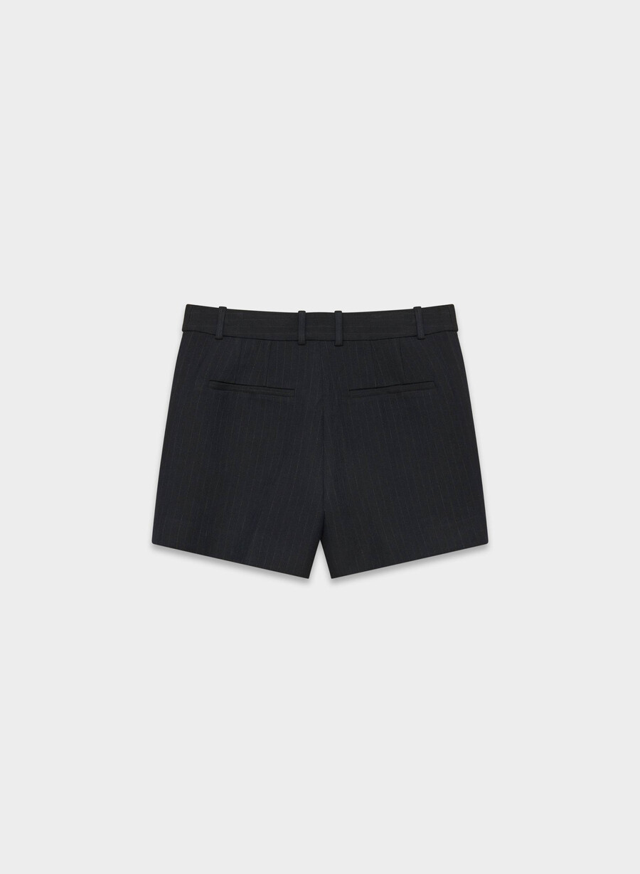 plissierte mini-shorts stn strp dn nvc gr