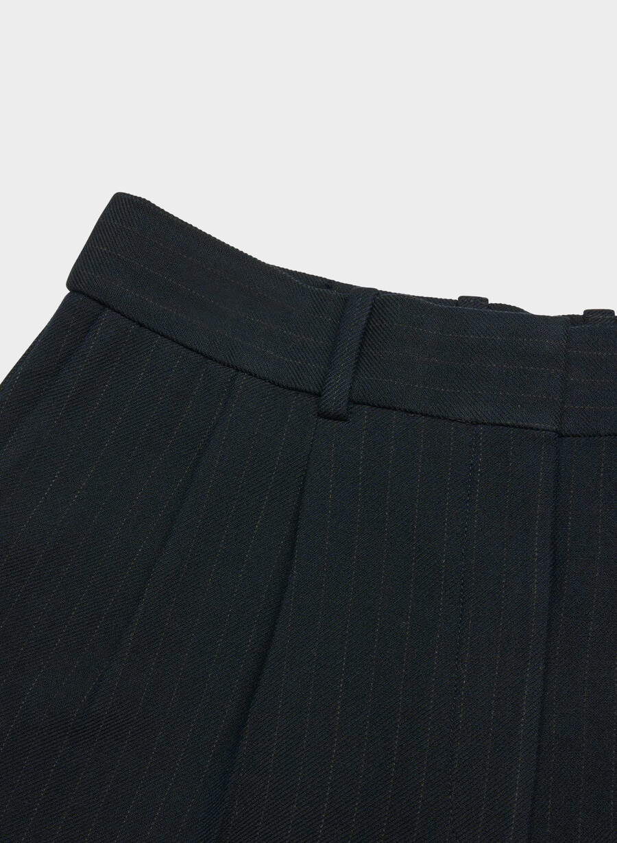 plissierte mini-shorts stn strp dn nvc gr
