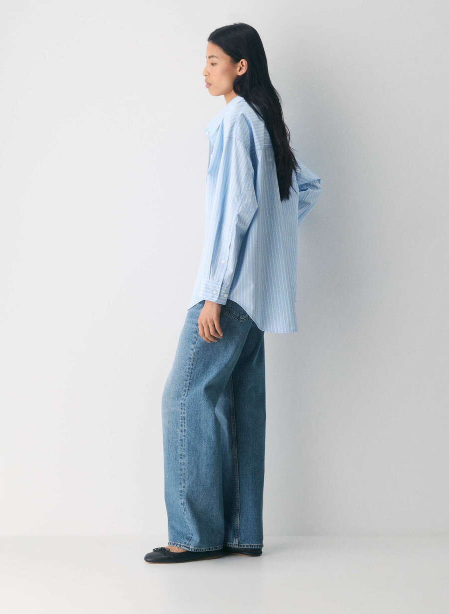 reminisce relaxed poplin shirt mtchll strp cf bbw