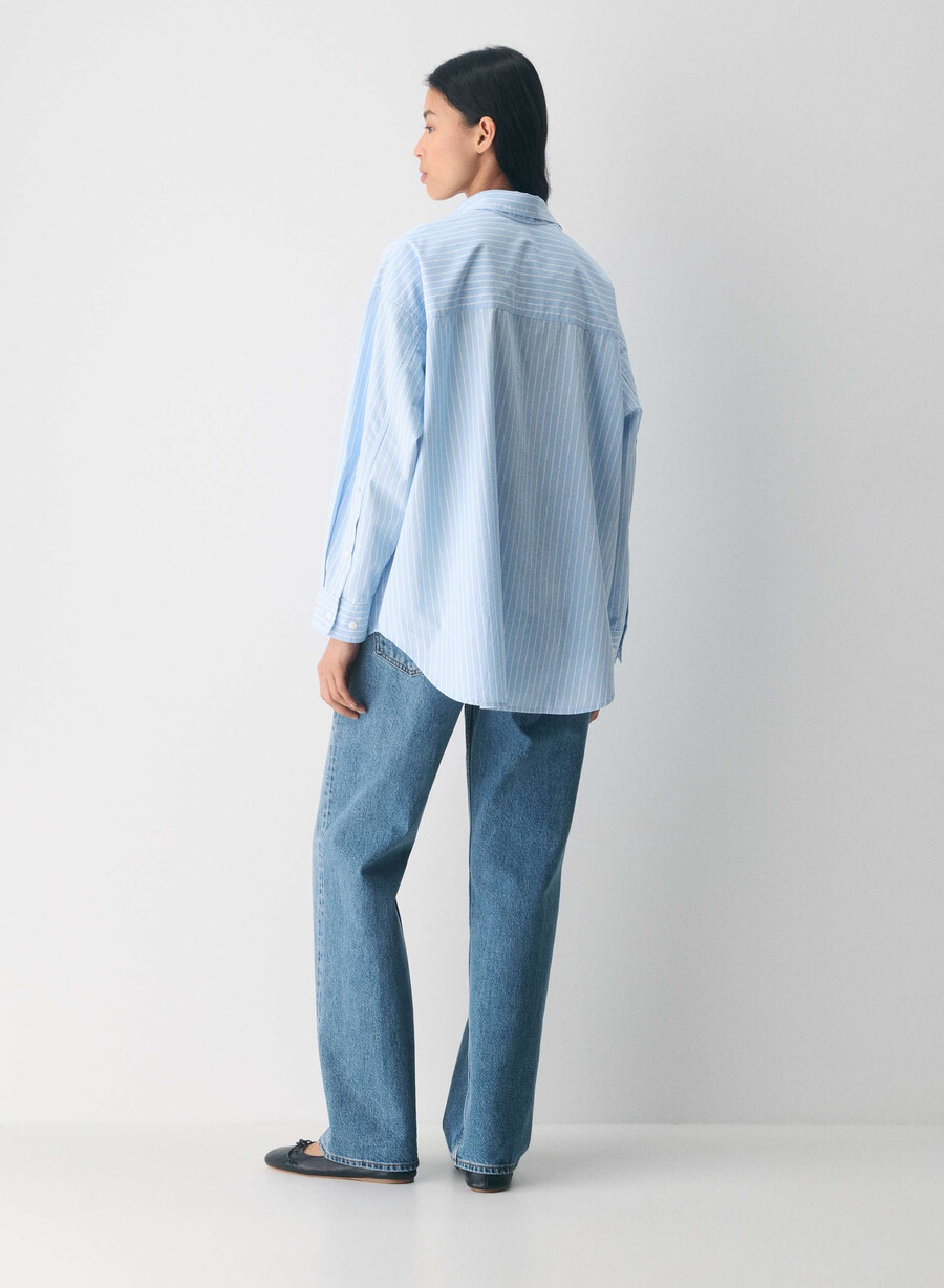 reminisce relaxed poplin shirt mtchll strp cf bbw