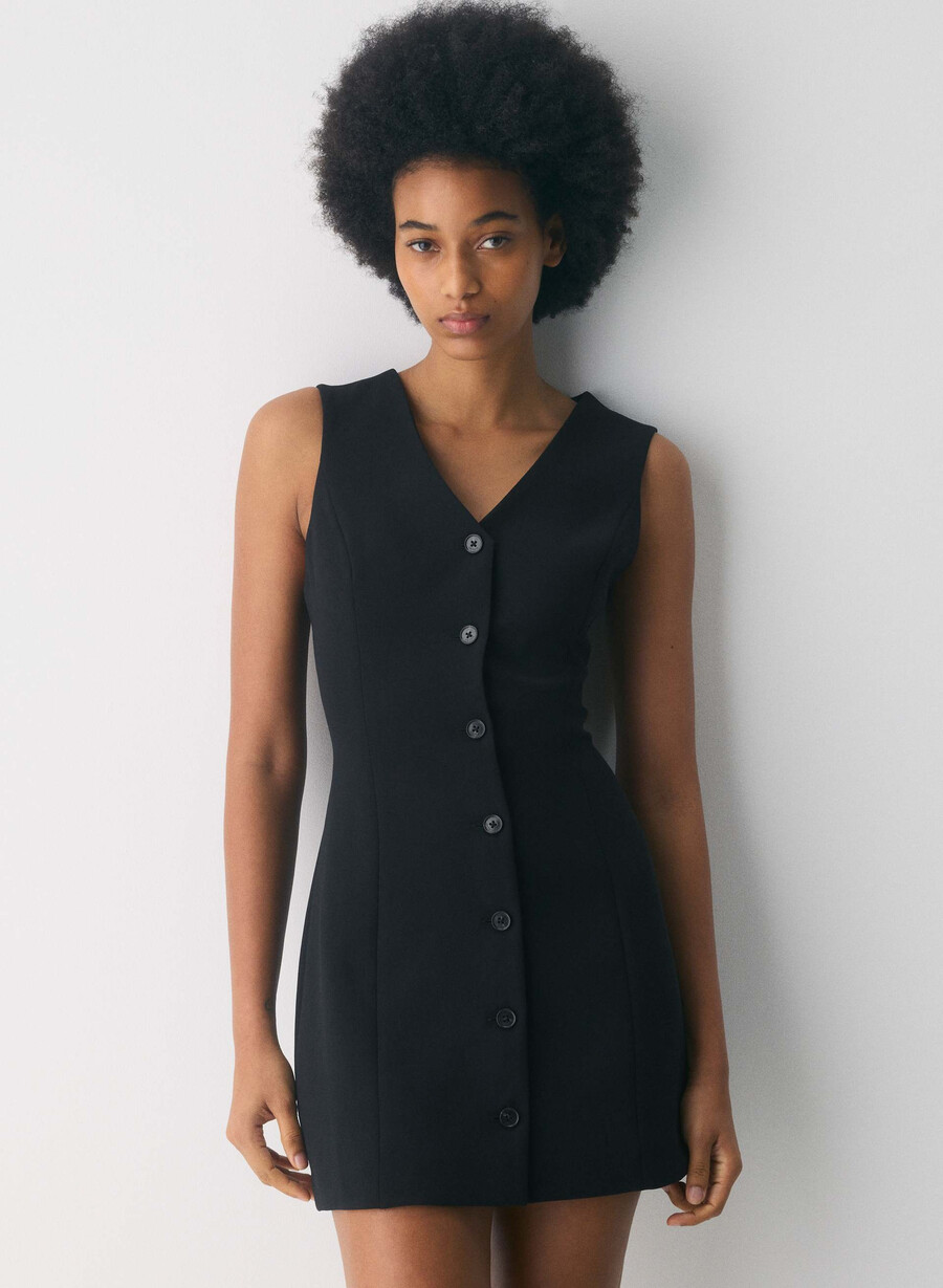 aria-kleid – crepette schwarz