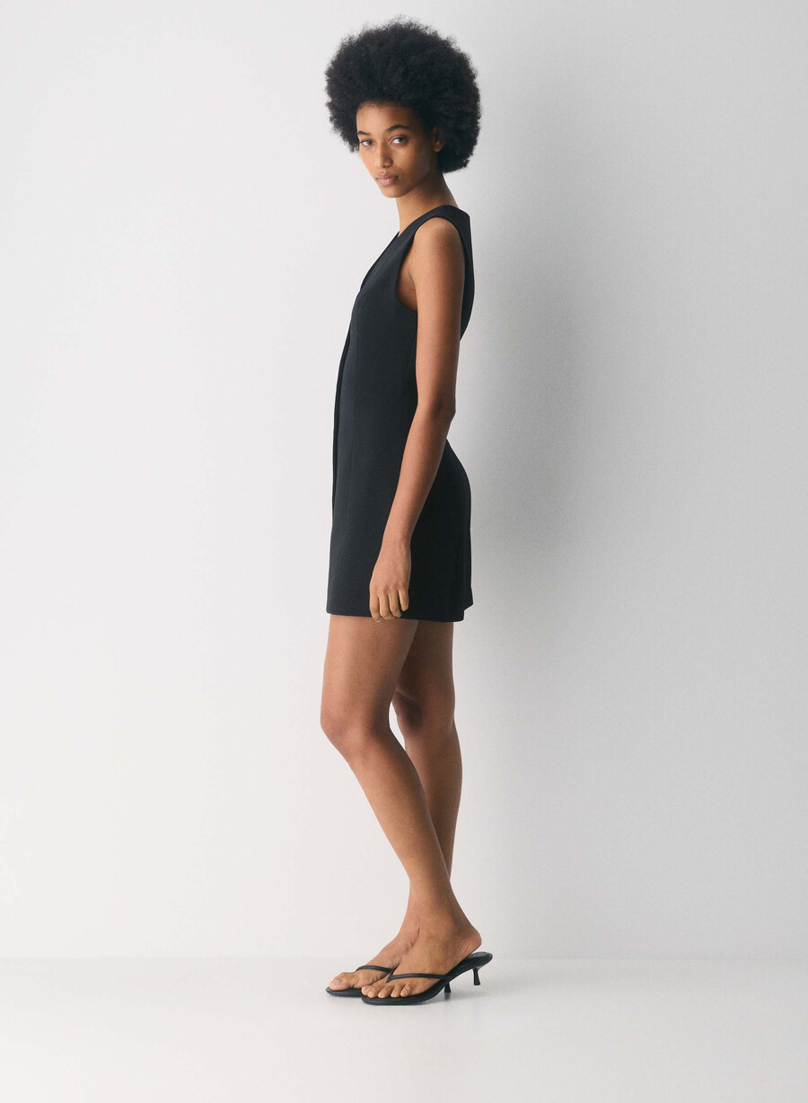 aria-kleid – crepette schwarz