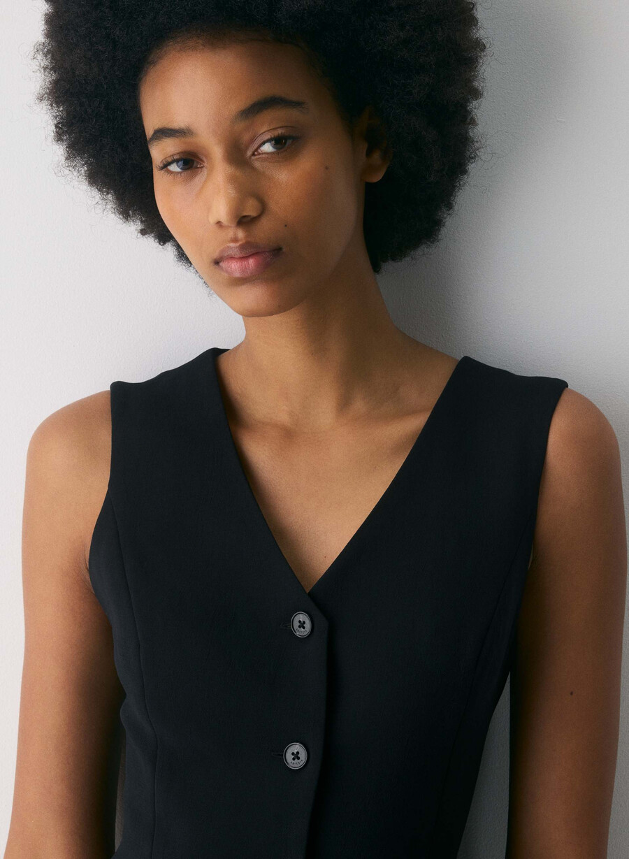 aria-kleid – crepette schwarz