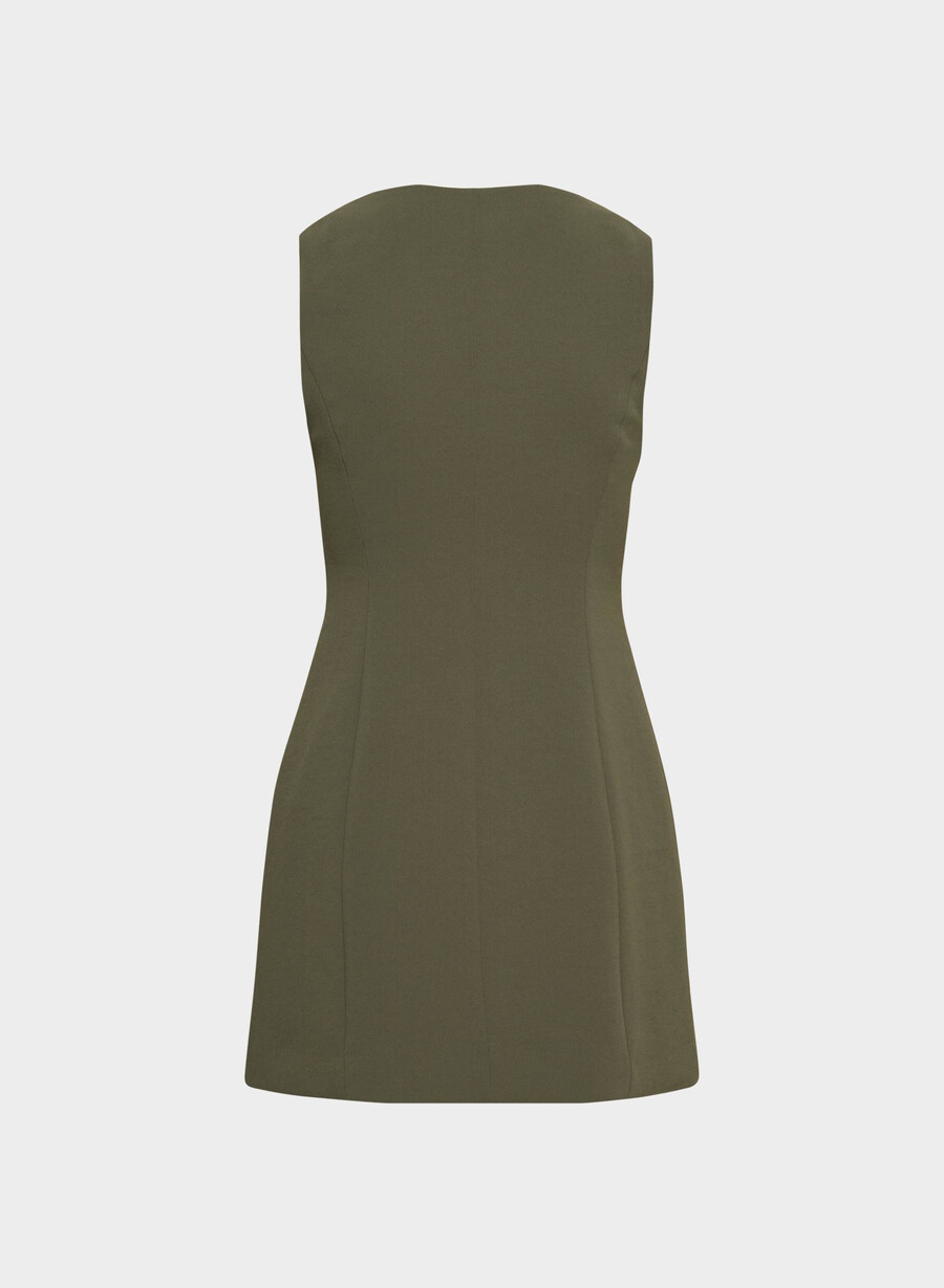 aria-kleid – crepette dunkel olive