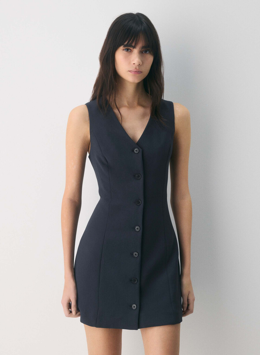 aria kleid - crêpe dunkelblau