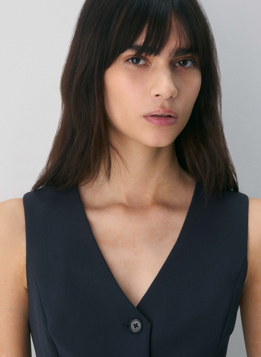 aria kleid - crêpe dunkelblau