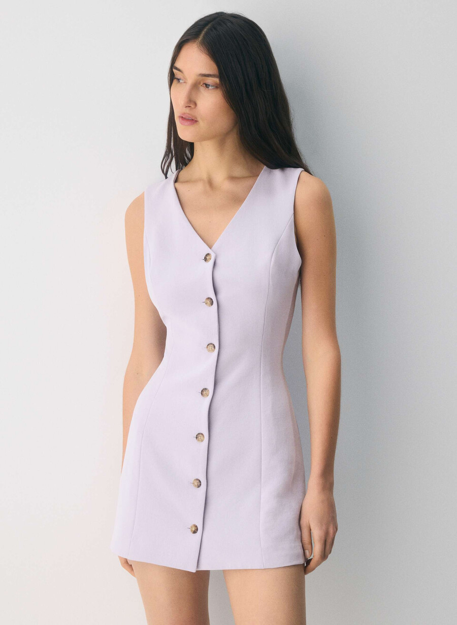 aria kleid - crêpe wildblumenlila
