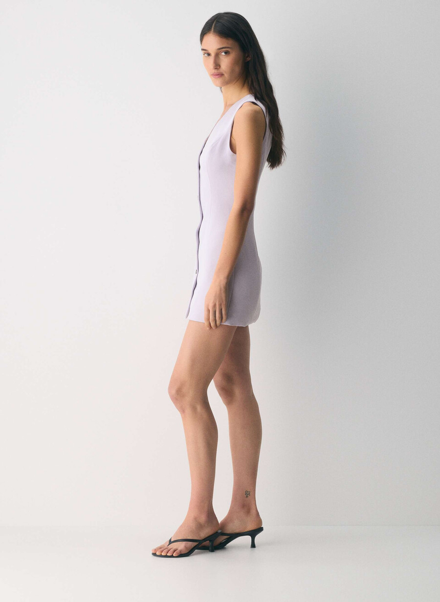 aria kleid - crêpe wildblumenlila