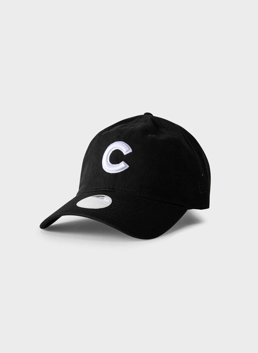 new era chicago cubs 9twenty kappe gewaschenes schwarzweiß