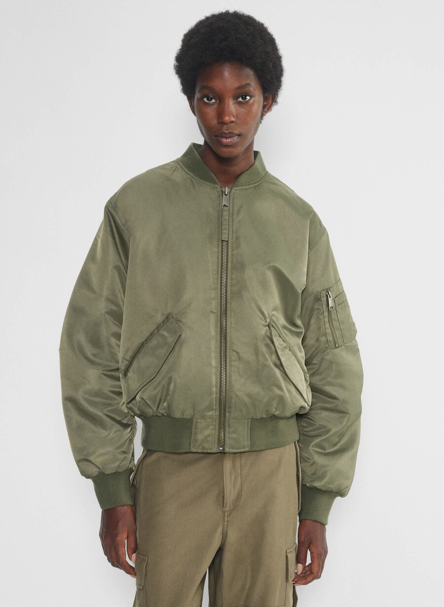 brea bomber army green