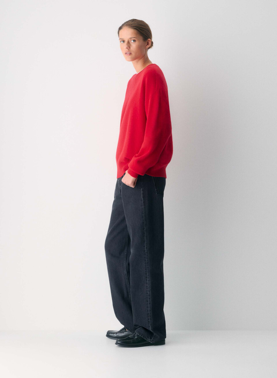 isabelle woll-kaschmir-pullover blinkendes rot