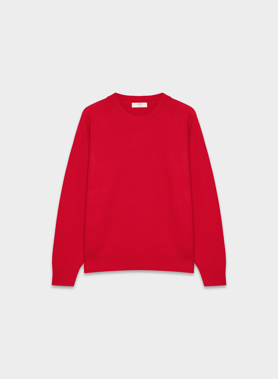 isabelle woll-kaschmir-pullover blinkendes rot