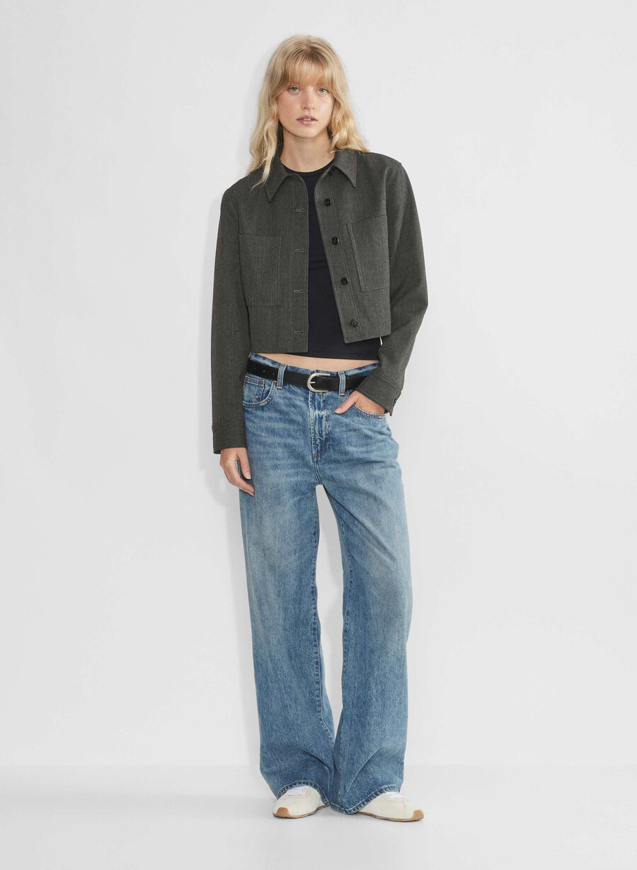 kurze jacke chaney schwarzgrau