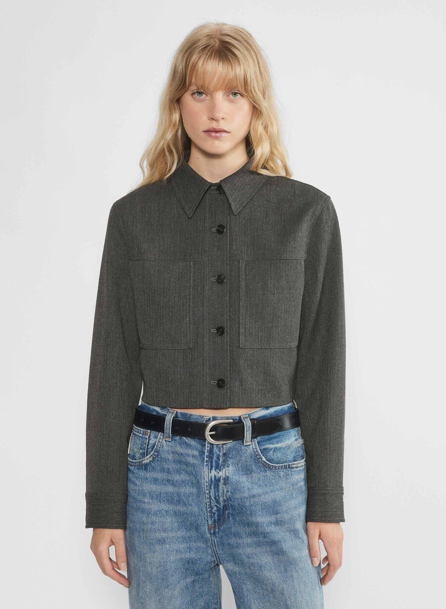 kurze jacke chaney schwarzgrau