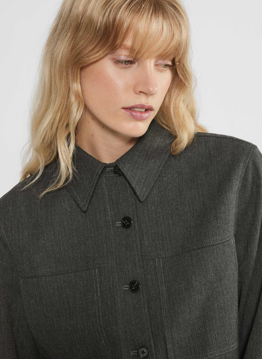 kurze jacke chaney schwarzgrau