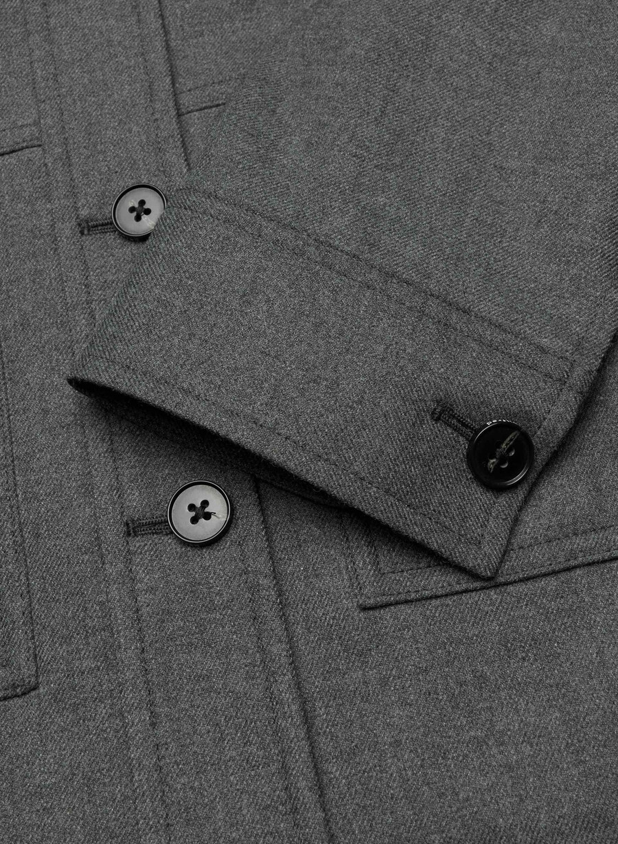 kurze jacke meliert anthrazit