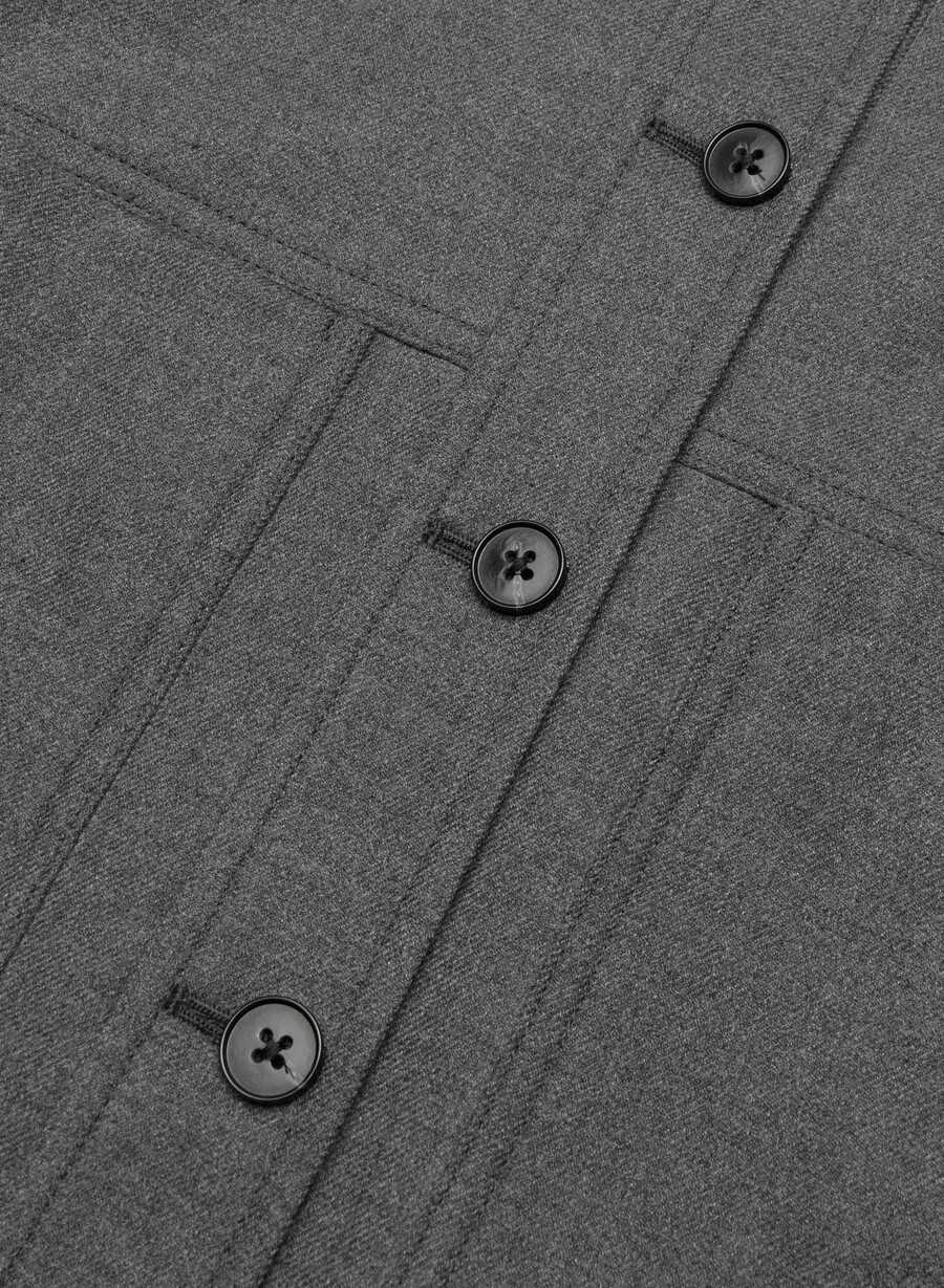 kurze jacke meliert anthrazit