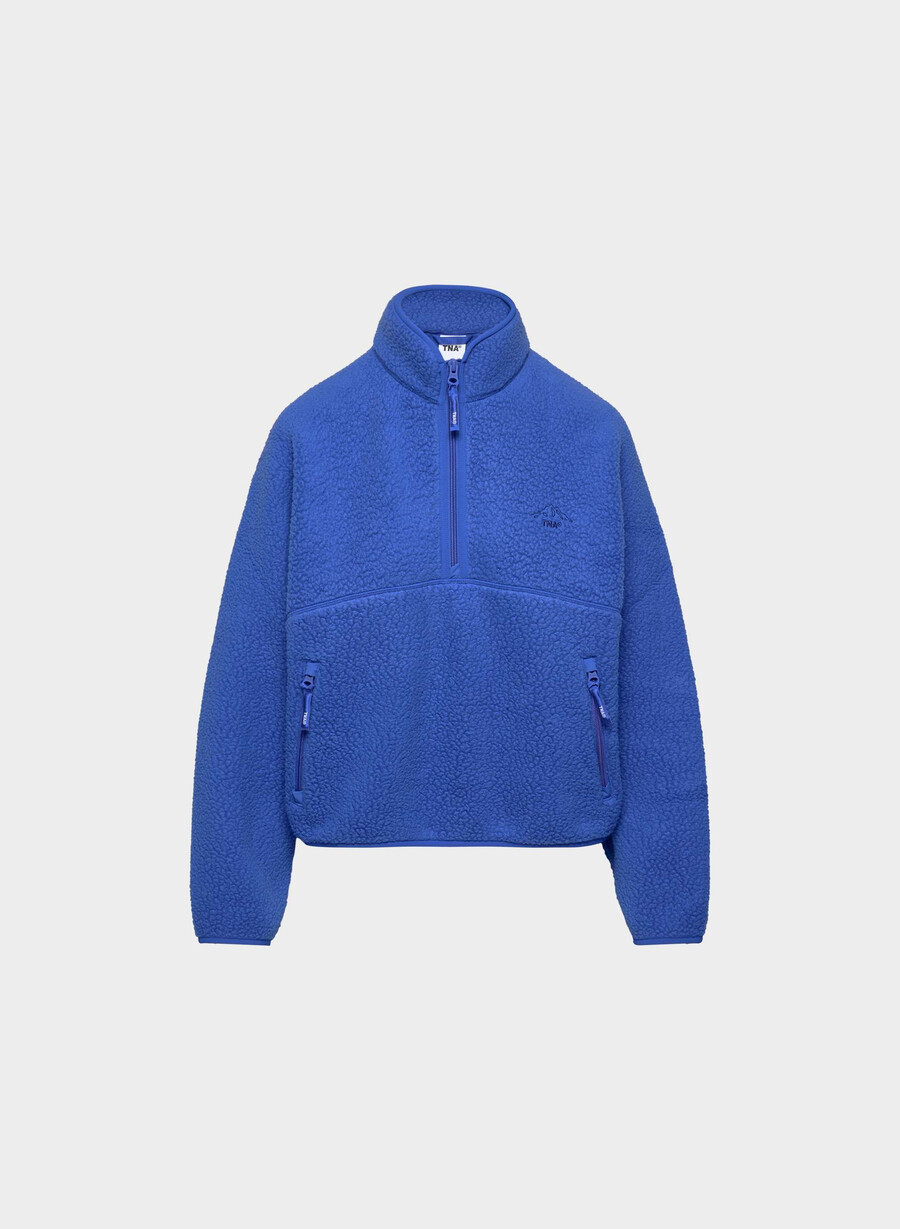 polartec thermal pro 12 zip hi-hip pullover jazz blau