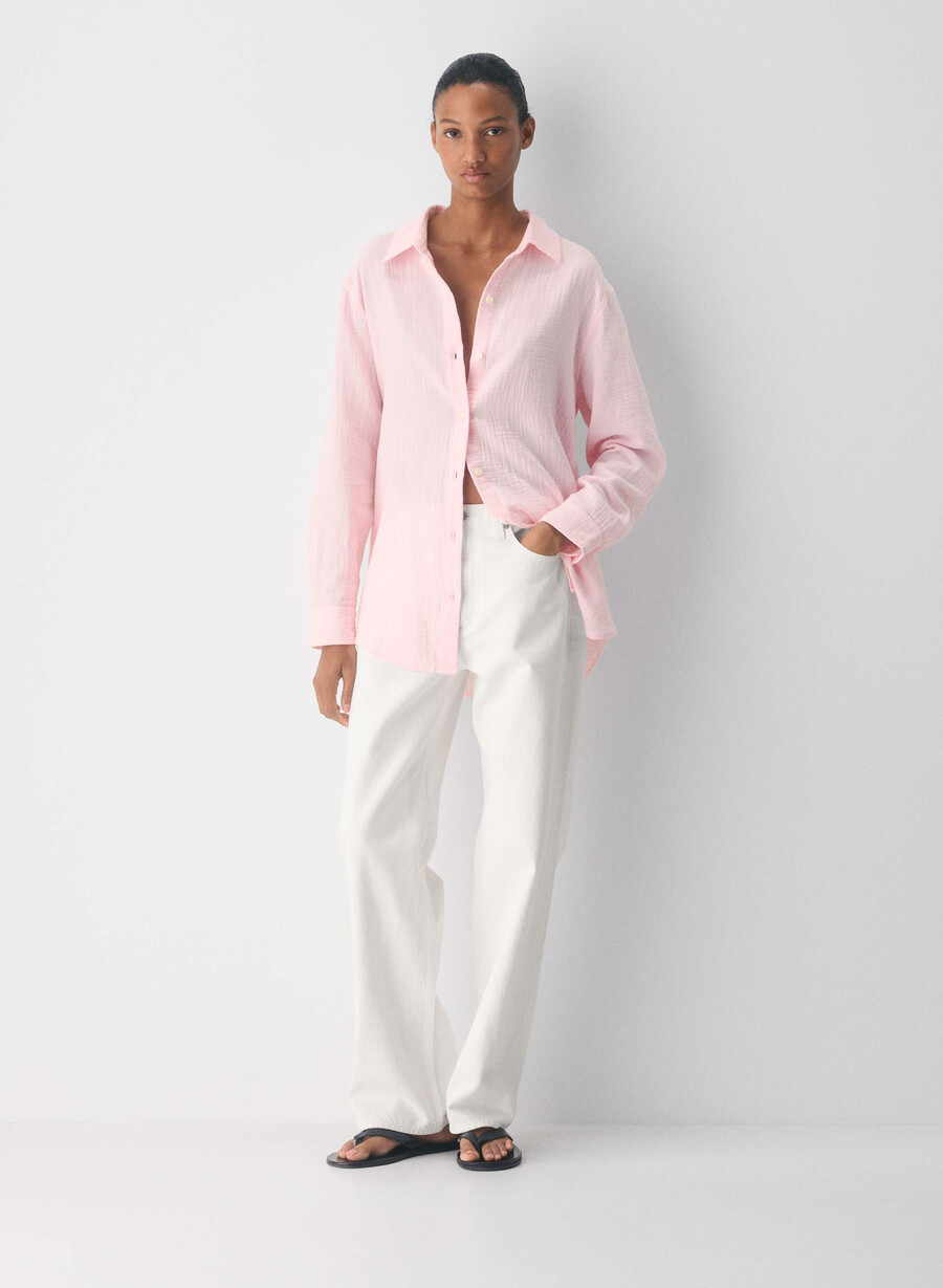 airplush cotton segelhemd villa pink