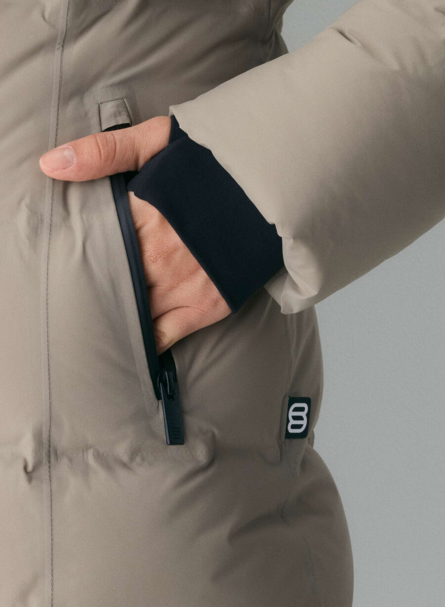 der supersnug puff₂o mid - rainstop modern taupe