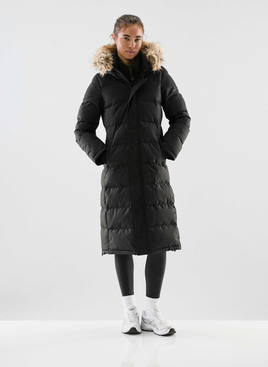 the powder parka long - coldstop black