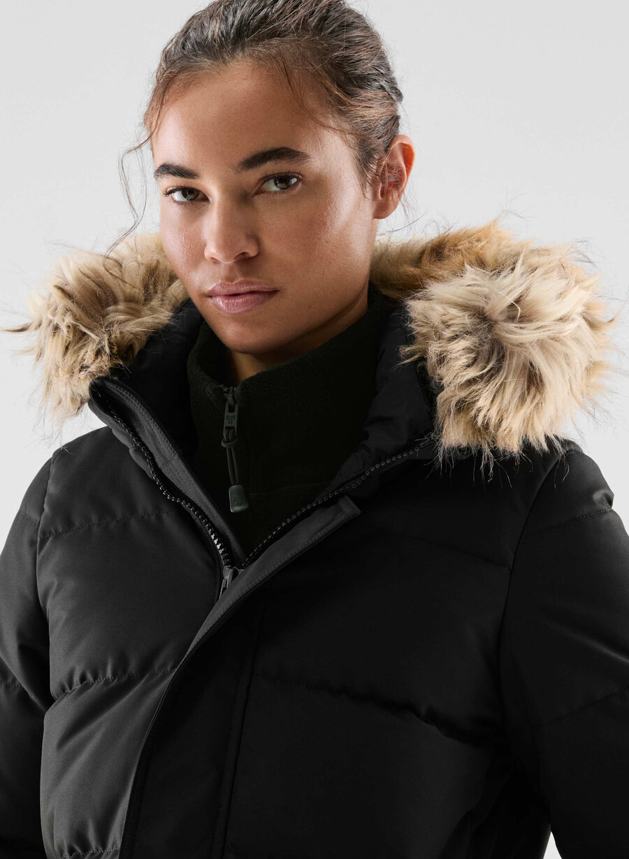the powder parka long - coldstop black