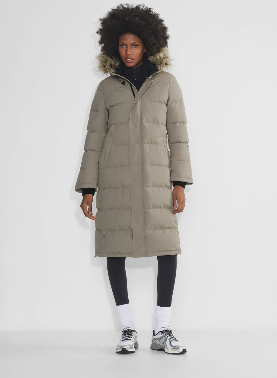 der powder parka long - coldstop modern taupe