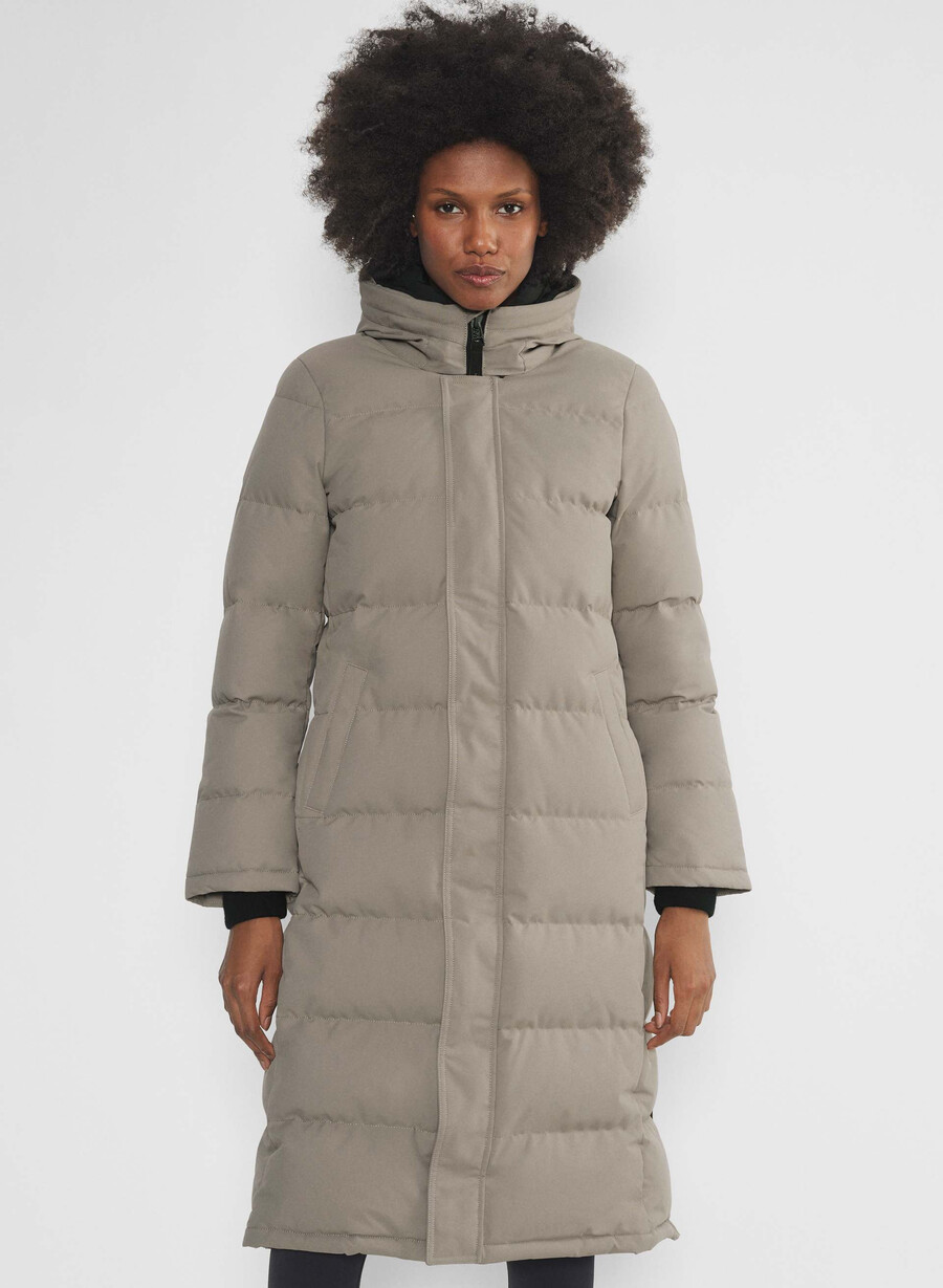 der powder parka long - coldstop modern taupe