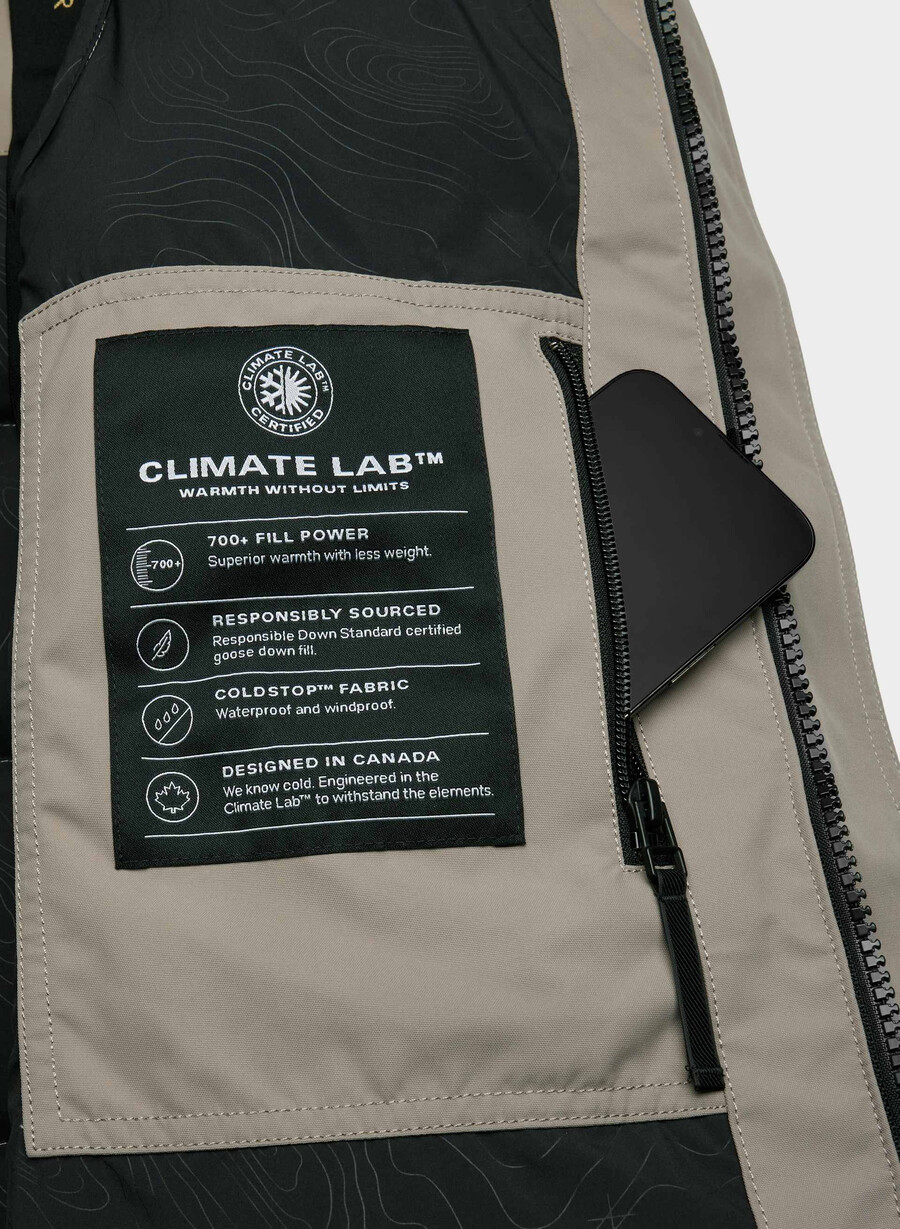 der powder parka long - coldstop modern taupe