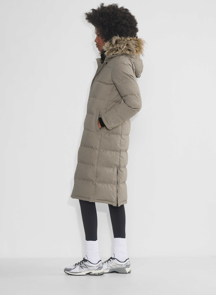 der powder parka long - coldstop modern taupe