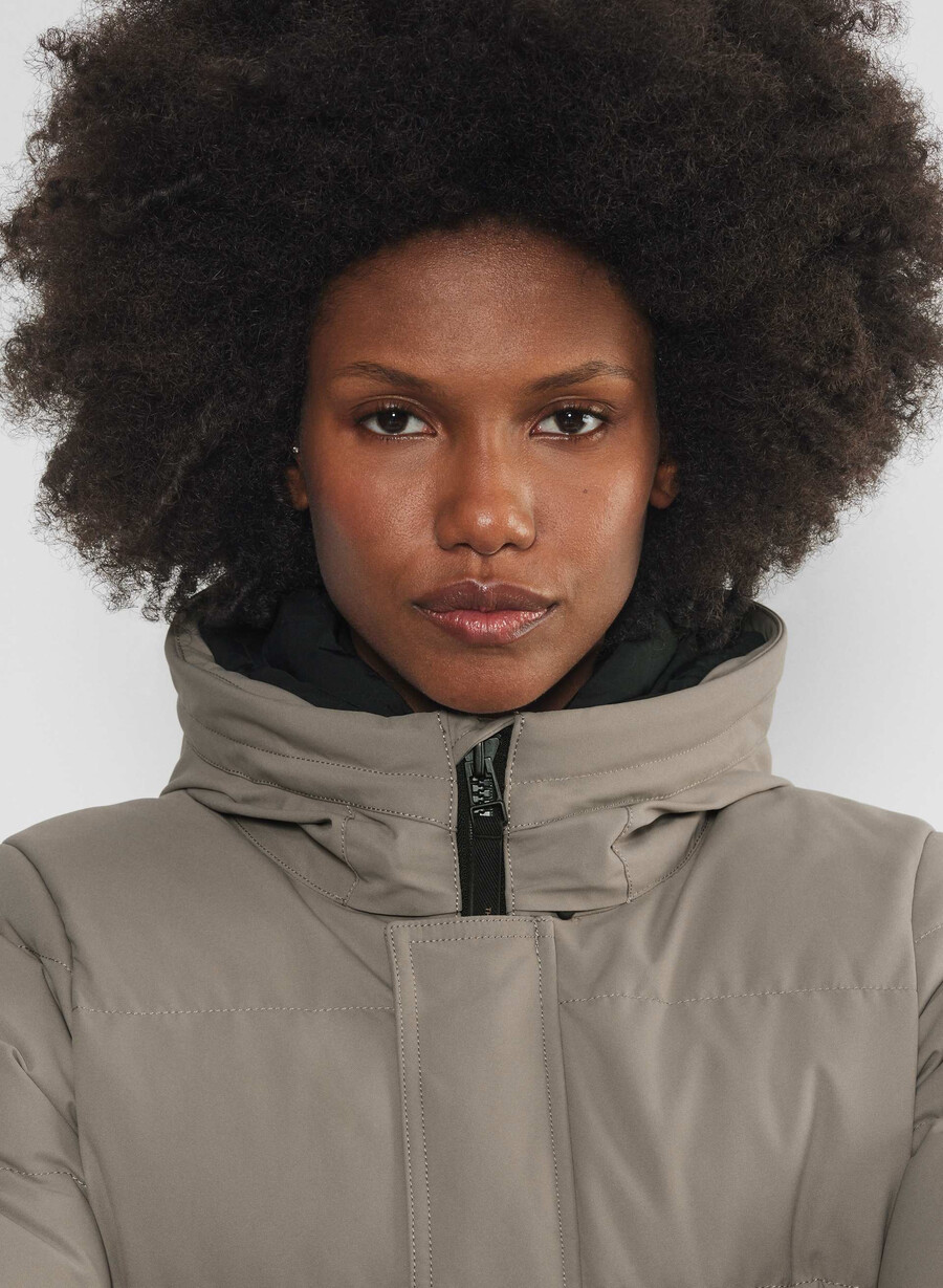 der powder parka long - coldstop modern taupe