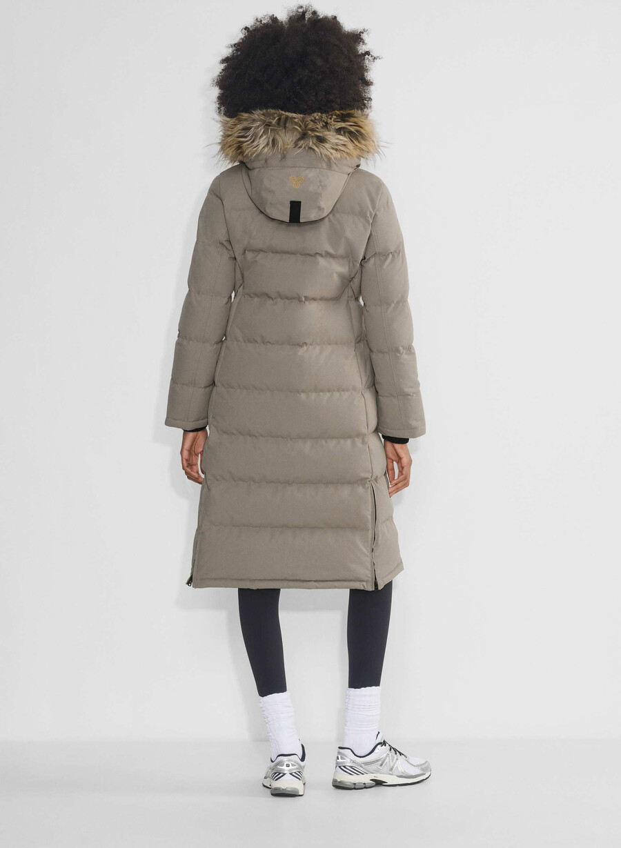 der powder parka long - coldstop modern taupe