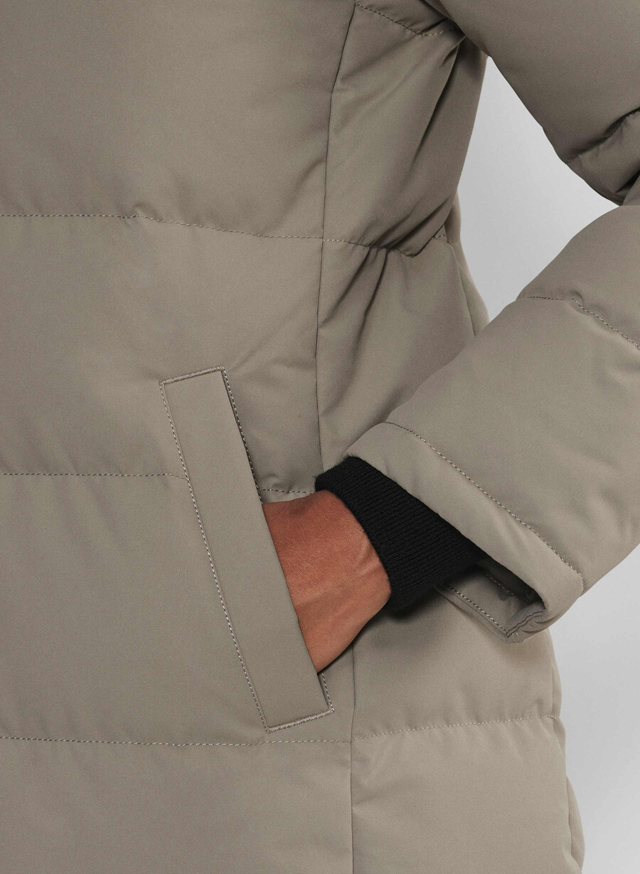 der powder parka long - coldstop modern taupe