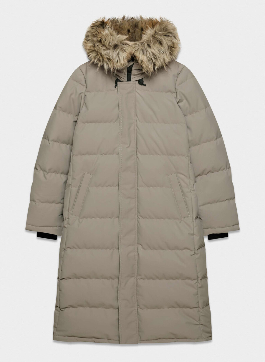 der powder parka long - coldstop modern taupe