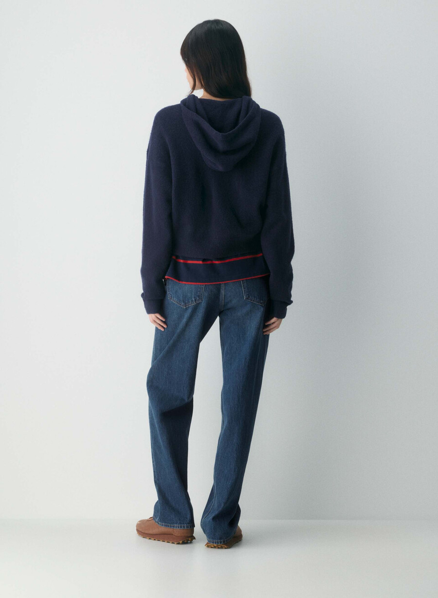 peyton zip hoodie pure indigo