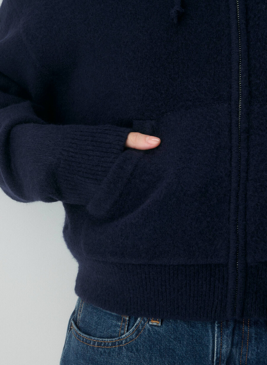 peyton zip hoodie pure indigo
