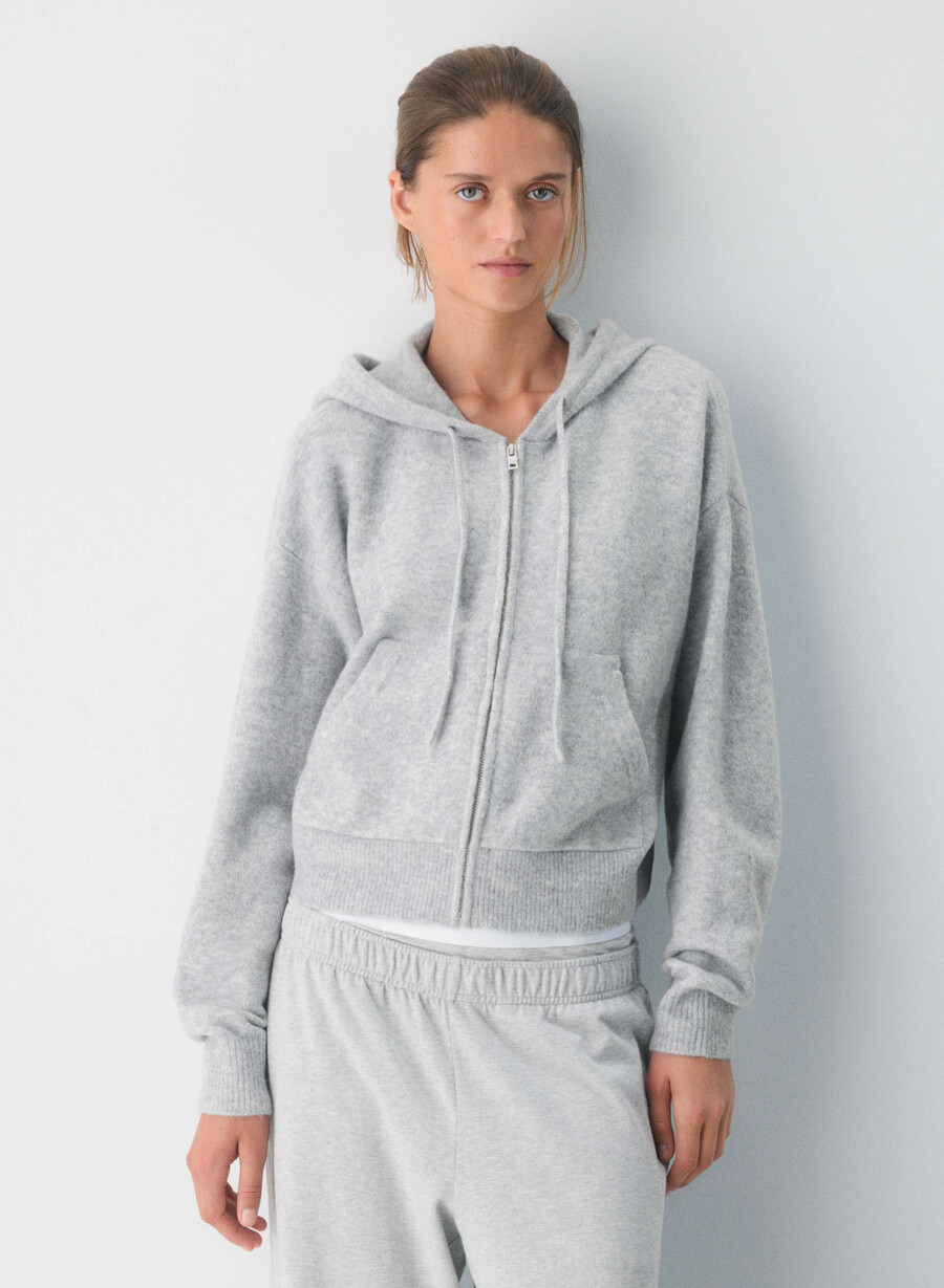 peyton zip hoodie heather chrome