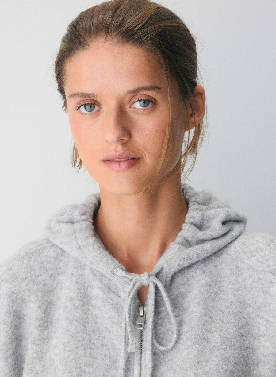 peyton zip hoodie heather chrome