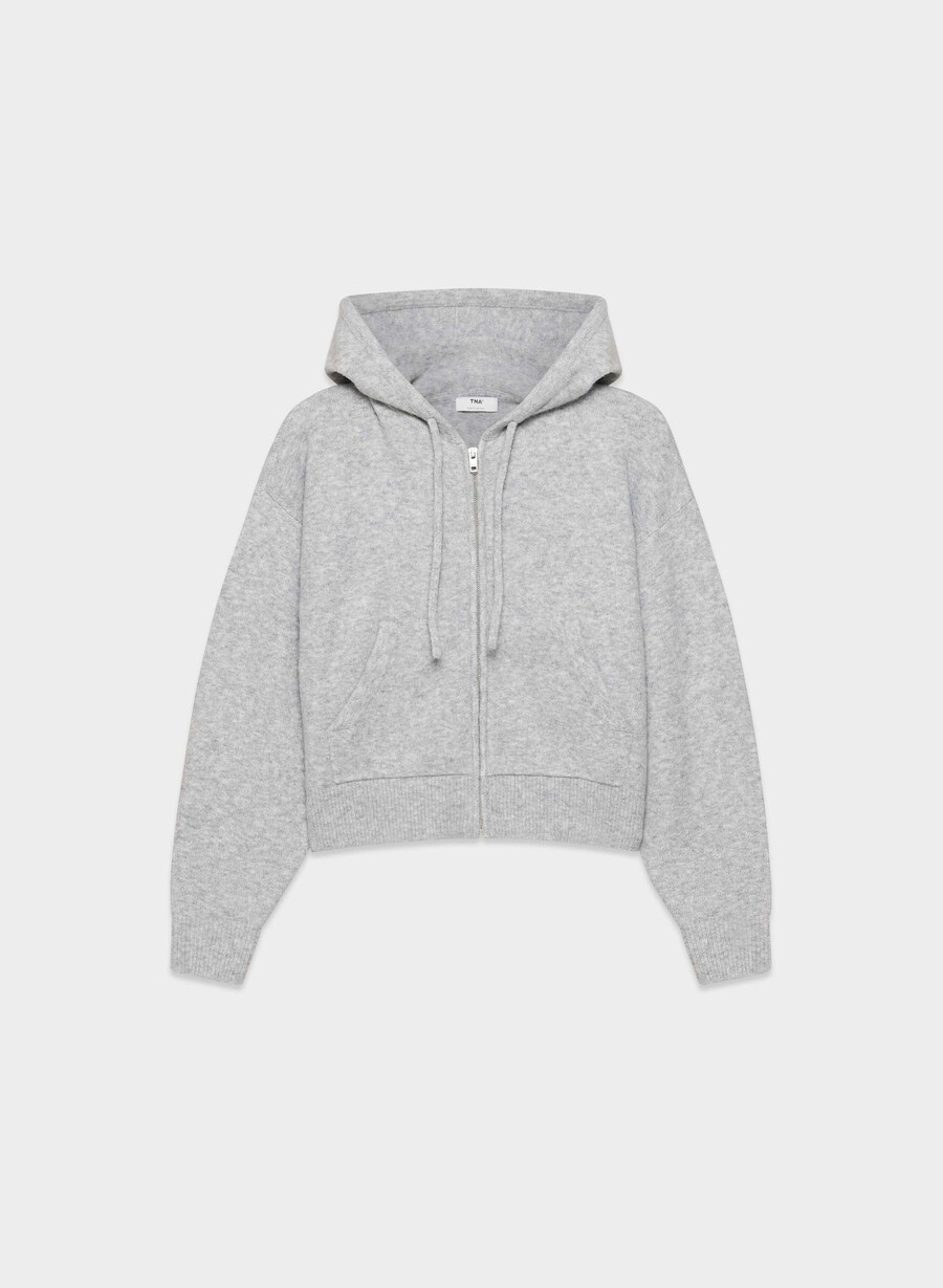 peyton zip hoodie heather chrome