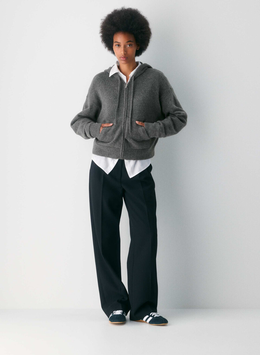 peyton zip hoodie heather charcoal