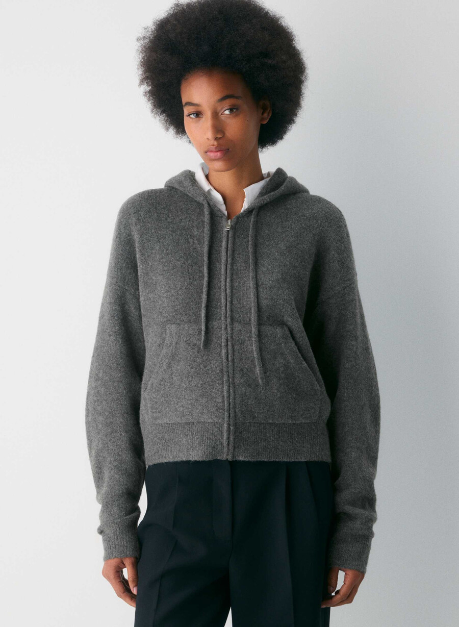 peyton zip hoodie heather charcoal