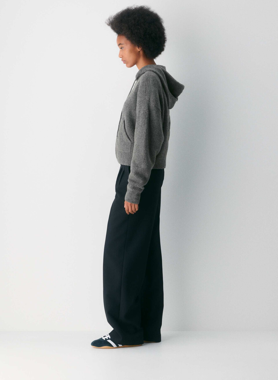 peyton zip hoodie heather charcoal